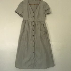 Vintage taupe cotton dress